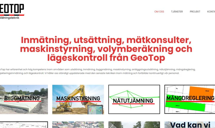 Головна сторінка сайту GeoTop