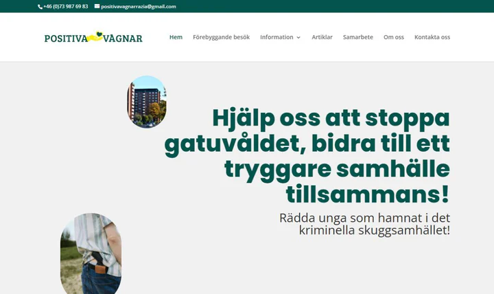 Головна сторінка сайту Positiva Vagnar